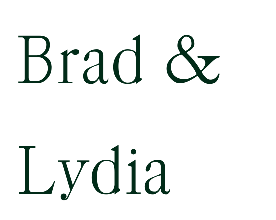 Brad and Lydia Website Logo